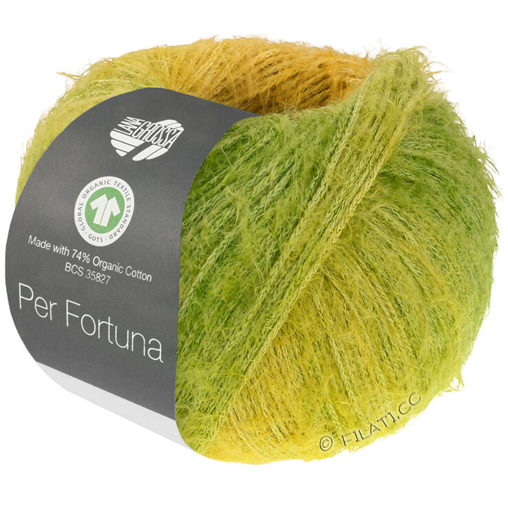 Lana Grossa PER FORTUNA DÉGRADÉ (GOTS) | 103-bladgrön/mossgrön/senapsgul/curry