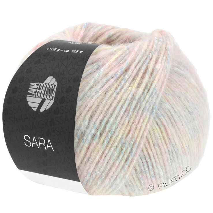 Lana Grossa SARA | 23-rosé/vanilj/pastellblå melerad