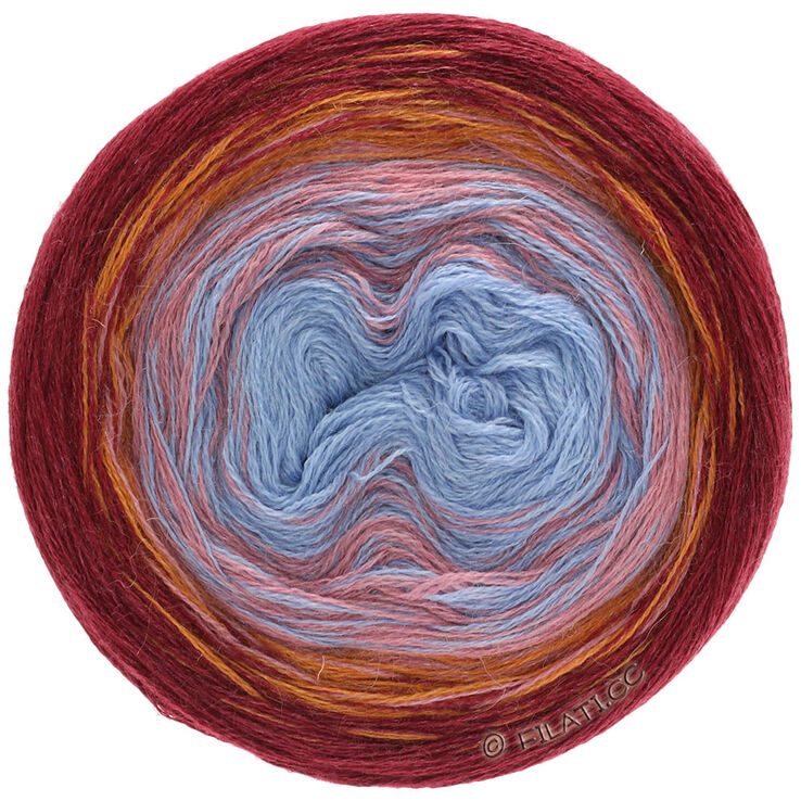 Lana Grossa SHADES OF ALPACA SILK | 301-ljus blå/blå/rosa/orange/bordeaux