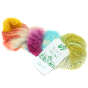 Lana Grossa SILKHAIR Hand-dyed | 609-ecru/ljus grå/ljus blå/gul/terrakotta/rödviolett/mörk grå