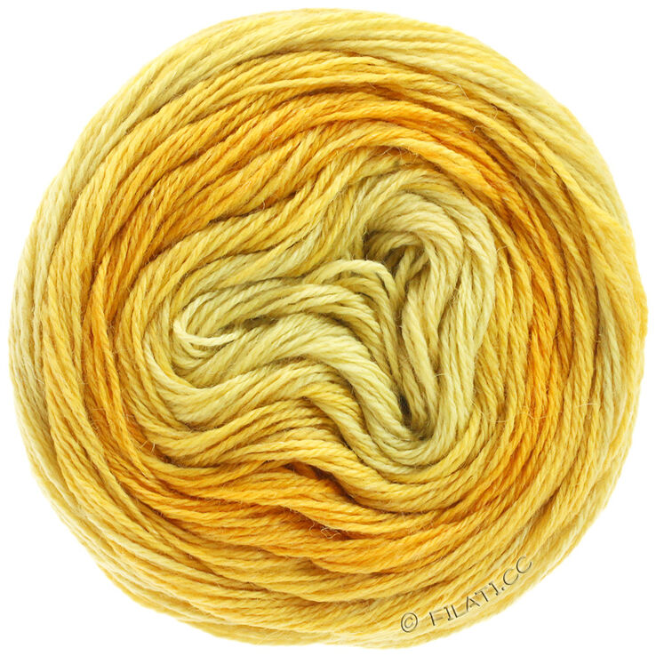 Lana Grossa SLOW WOOL LINO Dégradé | 201-vanilj/äggulagul/saffransgul