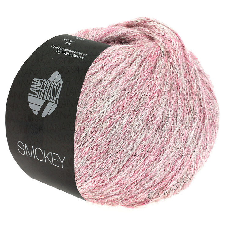 Lana Grossa SMOKEY | 201-gammalrosa/natur/grå