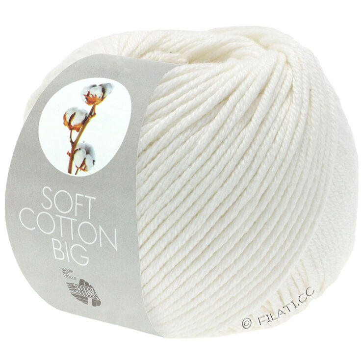 Lana Grossa SOFT COTTON Big | 01-vit