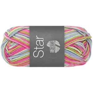 Lana Grossa STAR Print | 354-vitgrön/senap/violblå/pink