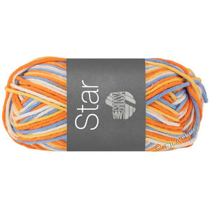 Lana Grossa STAR Print | 359-råvit/himmelblå/gul/orange