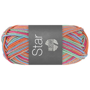 Lana Grossa STAR Print | 368-orange/pink/mintgrön/ljus blå