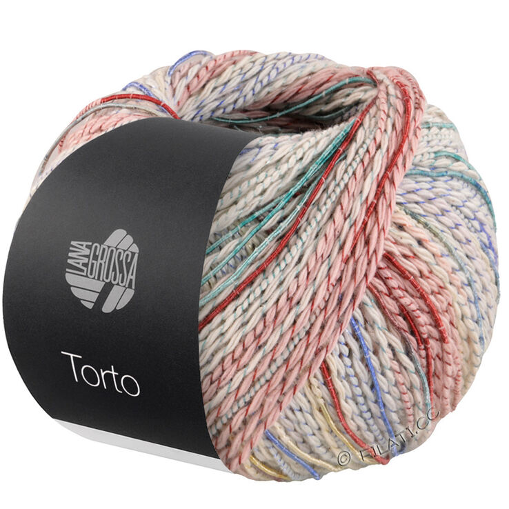 Lana Grossa TORTO | 04-ljus grå/jeans/rosa/terrakotta/blekgul