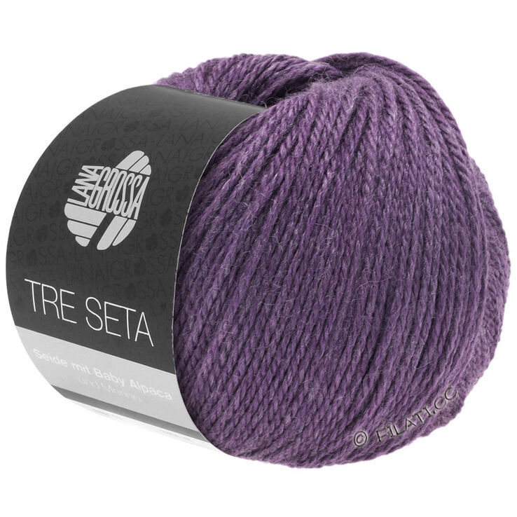Lana Grossa TRE SETA | 01-mörk violett