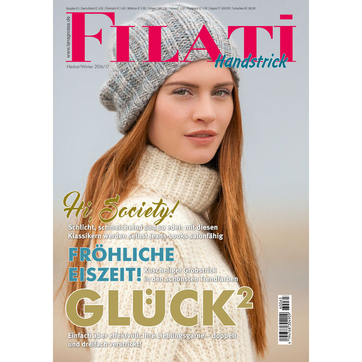 FILATI Håndstrik Udgave 65 - Magasin (DE) + Beskrivningar (DK) från Lana Grossa