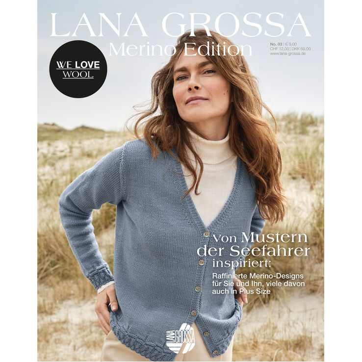 Merino Edition No. 3 - Magasin (DE) + Strikkeopskrifter (DK) från Lana Grossa