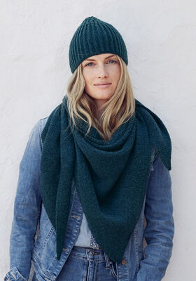 TREKANTSSJAL  Cashmere 16 Fine- Stickmönster (SE) från Lana Grossa