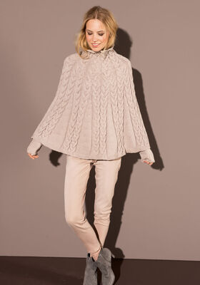 PONCHO & PULSVÄRMARE Cool Wool Big - Stickmönster (DK) från Lana Grossa