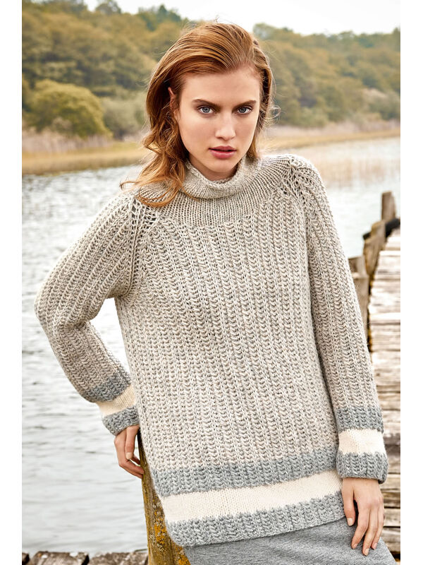 Lana Grossa PULLOVER Alta Moda Alpaca - Stickmönster (DK)