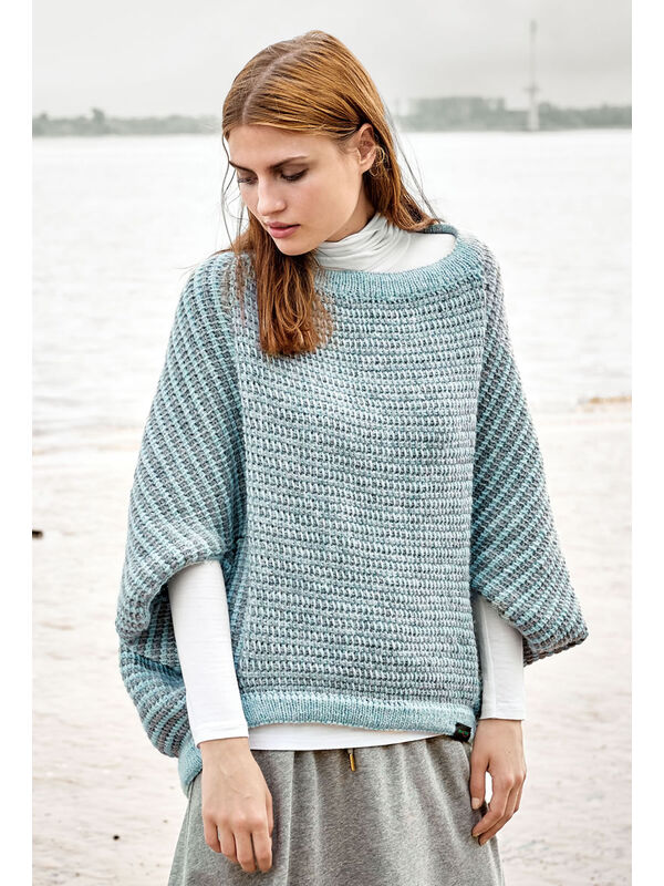 Lana Grossa PONCHOPULLOVER Alta Moda Alpaca - Stickmönster (DK)