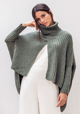 PONCHOPULLOVER Cashmere 16 Fine - Stickmönster (SE) från Lana Grossa