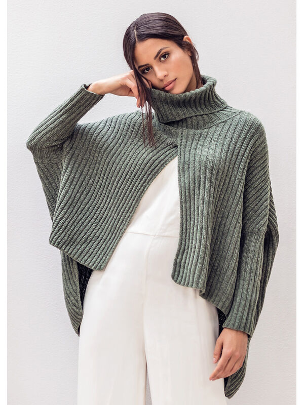 Lana Grossa PONCHOPULLOVER Cashmere 16 Fine - Stickmönster (SE)
