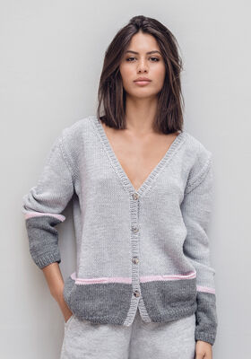 CARDIGAN Cool Wool Big Melange - Stickmönster (SE) från Lana Grossa