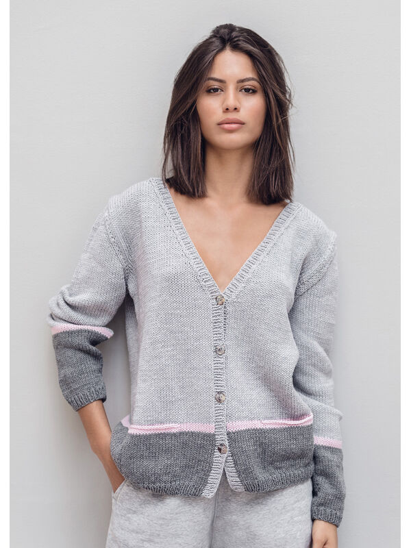 Lana Grossa CARDIGAN Cool Wool Big Melange - Stickmönster (SE)