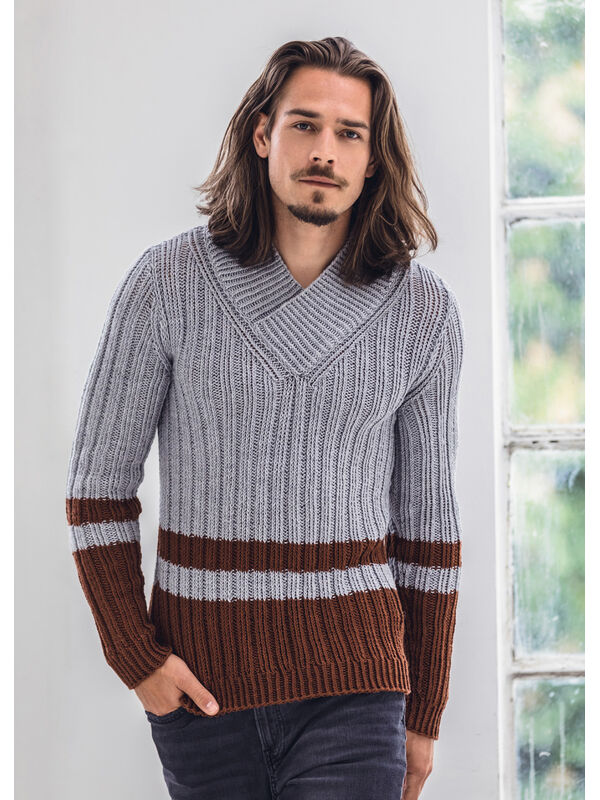 Lana Grossa PULLOVER Cool Wool Big Melange - Stickmönster (NO)