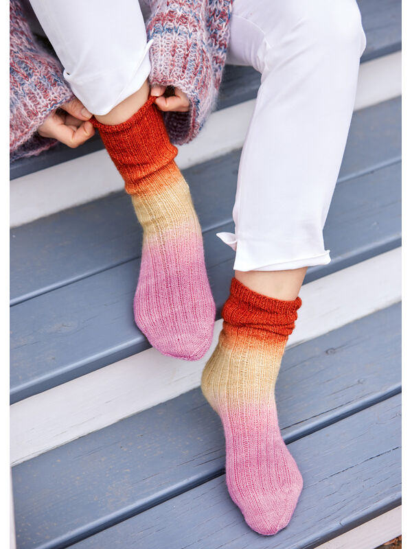 Lana Grossa SOCKOR Meilenweit 50g Merino Hand-dyed - Stickmönster (SE)