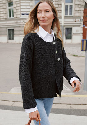 CARDIGAN Cashmere 16 Fine - Stickmönster (SE) från Lana Grossa