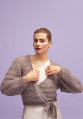 OMLOTT-CARDIGAN Silkhair - Stickmönster (SE) från Lana Grossa