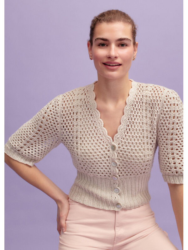 Lana Grossa CARDIGAN Alta Moda Cotolana - Stickmönster (NO)