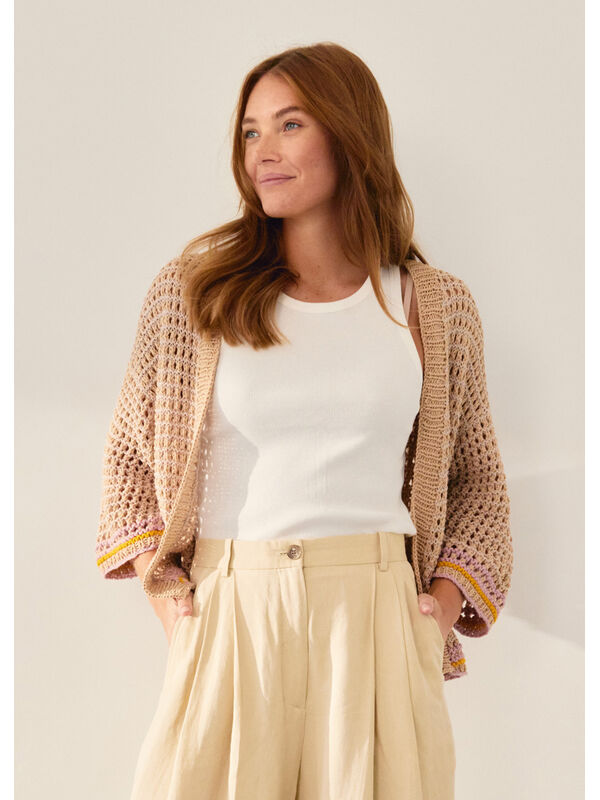 Lana Grossa CARDIGAN Cotton Wool & Elastico & Landlust Baumwolle - Stickmönster (SE)