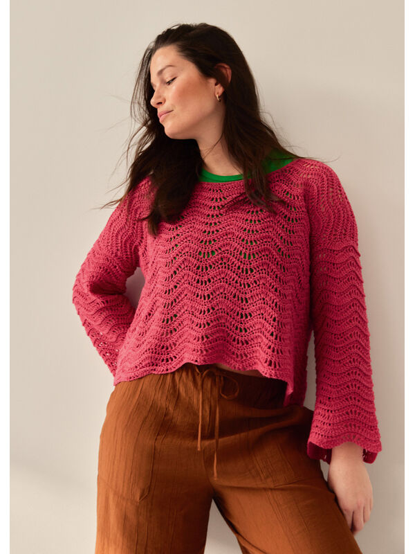 Lana Grossa PULLOVER Linissimo - Virkmönster (SE)