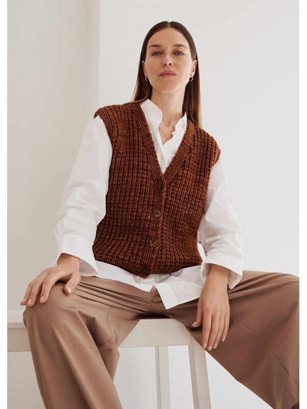 Lana Grossa VÄST Vintage Superchunky - Stickmönster (SE)