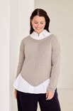Lana Grossa PULLOVER Cool Wool - Stickmönster (DK)