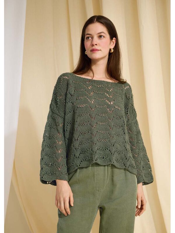 Lana Grossa PULLOVER Linissimo - Stickmönster (NO)