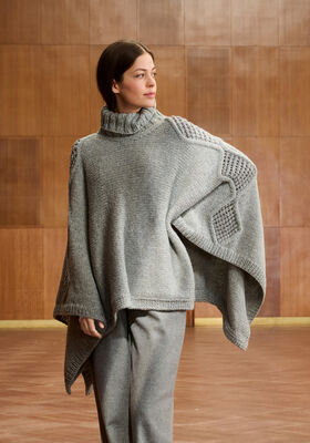 PONCHO Cool Merino Big & Glamour från Lana Grossa