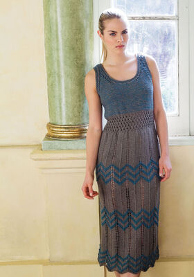 KLEID MIT ZACKEN- UND GITTERLOCHMUSTER Linarte - German Edition från Lana Grossa