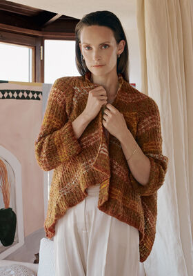 CARDIGAN Ecopuno & Silkhair - Stickmönster (SE) från Lana Grossa