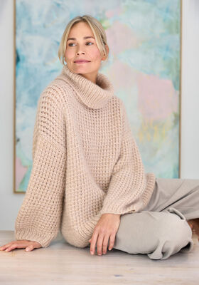 PULLOVER MED RULLKRAGE Nebbia & Silkhair från Lana Grossa