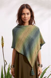 Lana Grossa PONCHO MIT QUASTEN  Summer Lace Degradé - German Edition