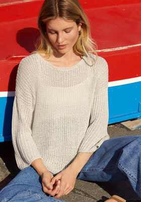 PULLOVER Solo Lino - Stickmönster (DK) från Lana Grossa