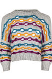Lana Grossa PULLOVER MED RIBBOR P TVÄREN OCH HÅLMÖNSTER Alta Moda Cashmere 16 - Stickmönster (SE)