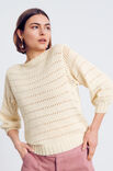Lana Grossa PULLOVER MED HÅLMÖNSTER Ecopuno - Stickmönster (SE)