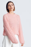 Lana Grossa PULLOVER MED MÖNSTERRÄNDER Silkhair  - Stickmönster (SE)
