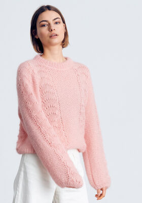 PULLOVER MED MÖNSTERRÄNDER Silkhair  - Stickmönster (SE) från Lana Grossa