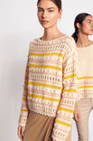 Lana Grossa PULLOVER I MÖNSTERMIX Ecopuno - Stickmönster (DK)