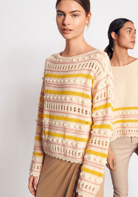 PULLOVER I MÖNSTERMIX Ecopuno - Stickmönster (DK) från Lana Grossa