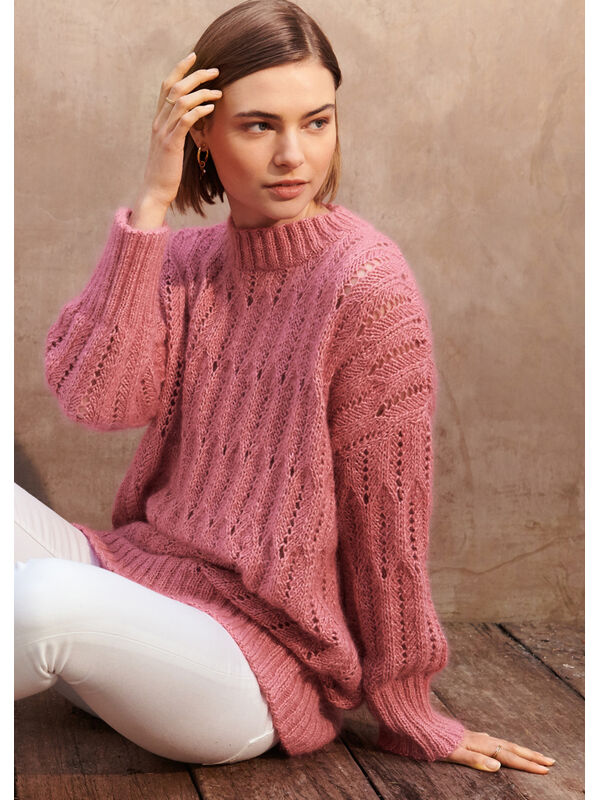 Lana Grossa PULLOVER I AJOURMUSTER Linarte & Silkhair - Stickmönster (DK)