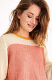 Lana Grossa SLÄTSTICKAD PULLOVER MED FÄRGFÄLT Ecopuno - Stickmönster (SE)