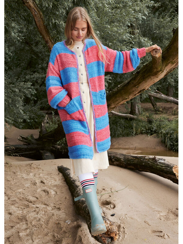 Lana Grossa LÅNG CARDIGAN Ecopuno & Setasuri - Stickmönster (SE)