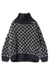 Lana Grossa PULLOVER Natural Alpaca Lungo - Stickmönster (SE)