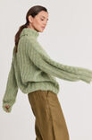Lana Grossa PULLOVER Natural Alpaca Lungo - Stickmönster (SE)