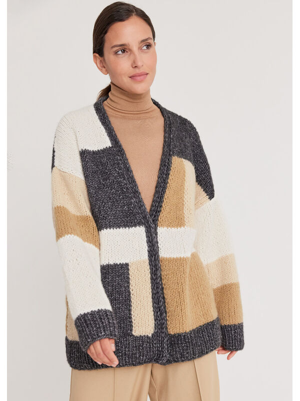 Lana Grossa CARDIGAN Ecopuno Chunky - Stickmönster (SE)